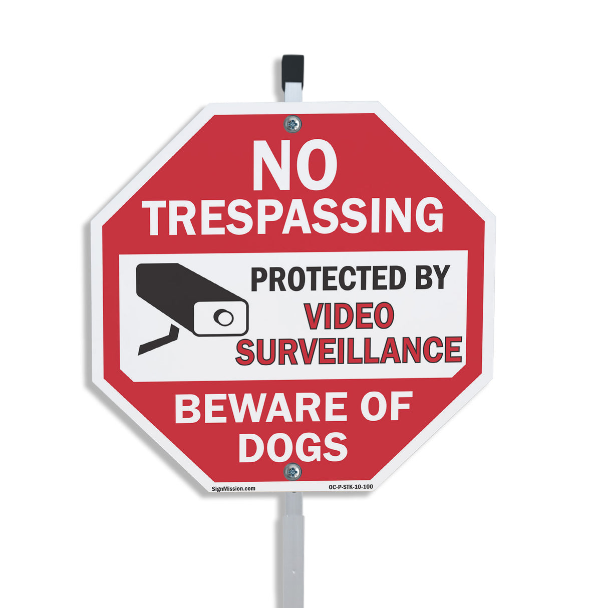 No Trespassing Protected by Video Surveillance Beware of Dogs