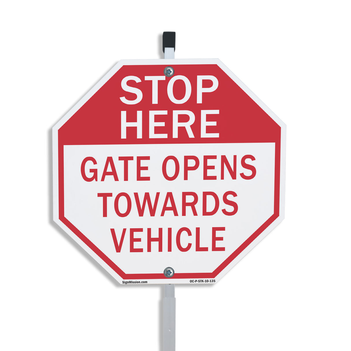 Stop Here Gate Opens Towards Vehicle