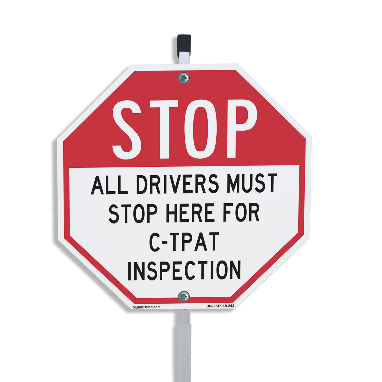 Stop All Drivers Must Stop Here For С-трат Inspection