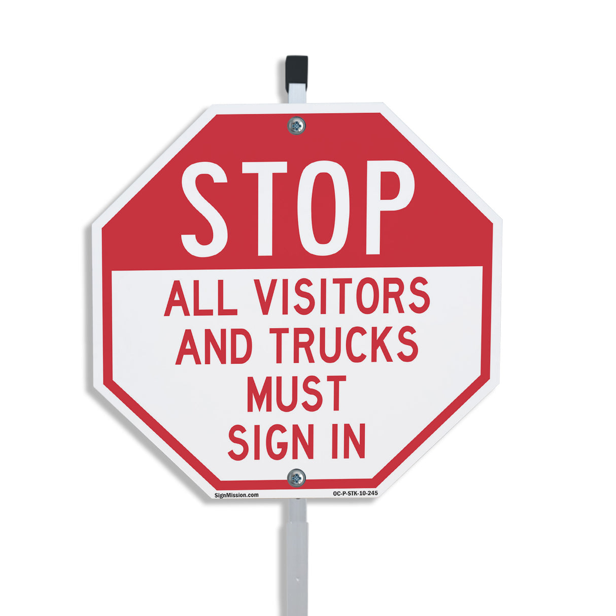 Stop All Visitors and Trucks Must Sign In