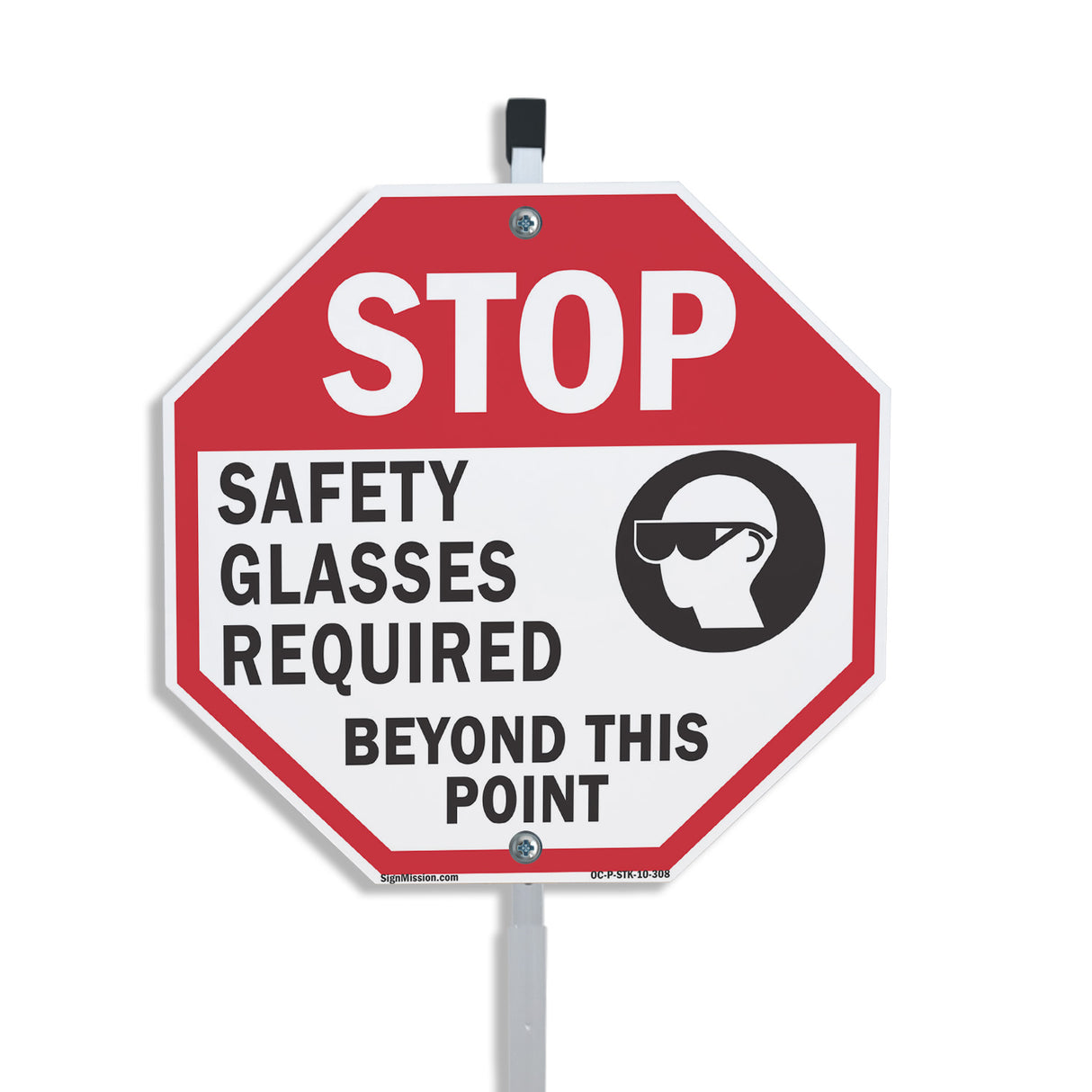 Stop Safety Glasses Required Beyond This Point