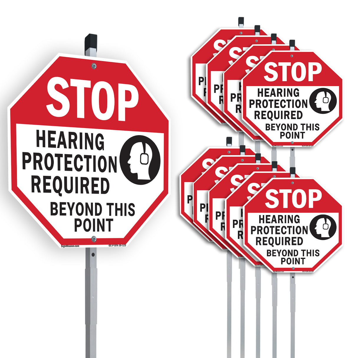 Stop Hearing Protection Required Beyond This Point