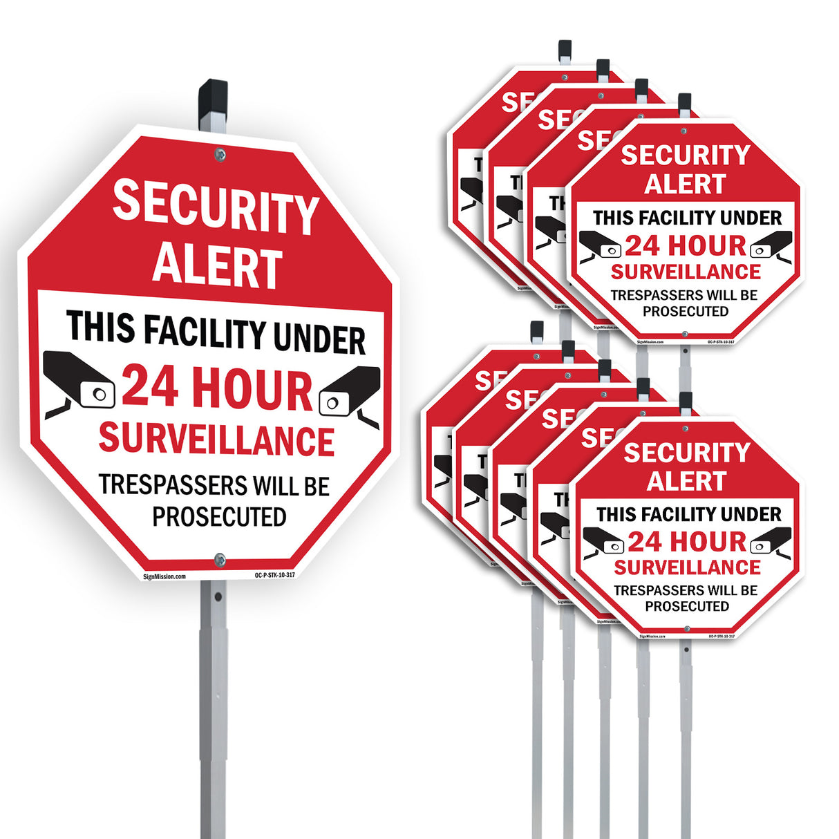 Security Alert This Facility Under 24 Hour Surveillance Trespassers Will Be Prosecuted