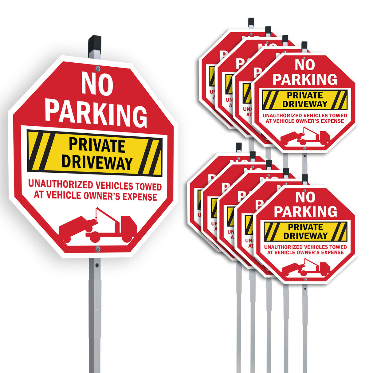 No Parking Private Driveway Unauthorized Vehicles Towed at Vehicle Owner's Expense