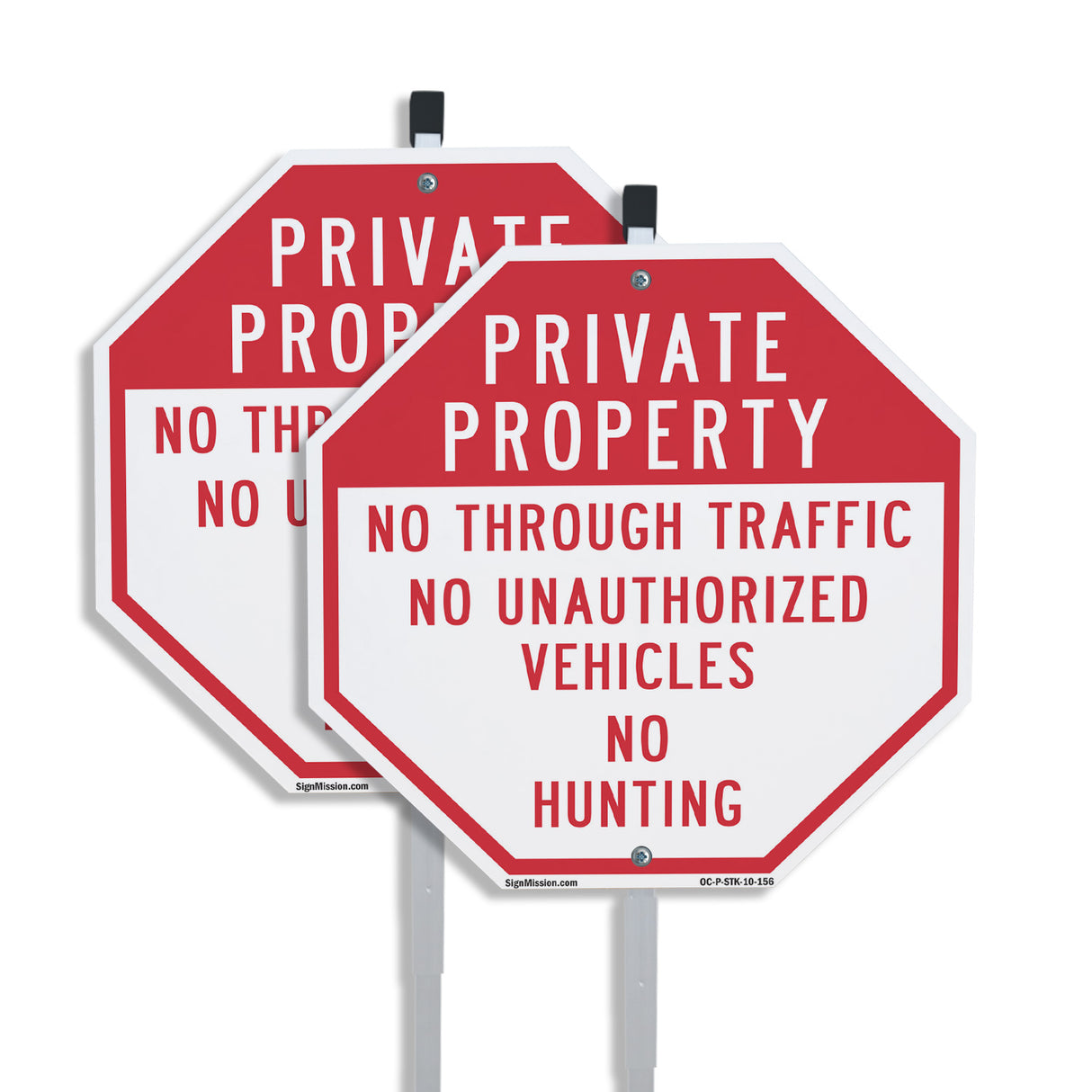 Private Property No Through Traffic No Unauthorized Vehicles No Hunting