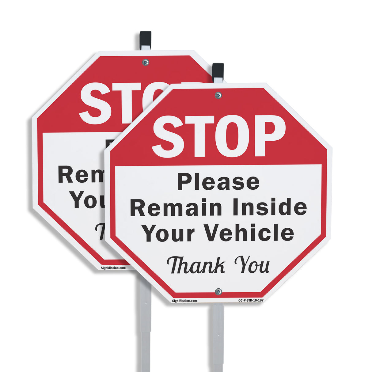 Stop Please Remain Inside Your Vehicle Thank You