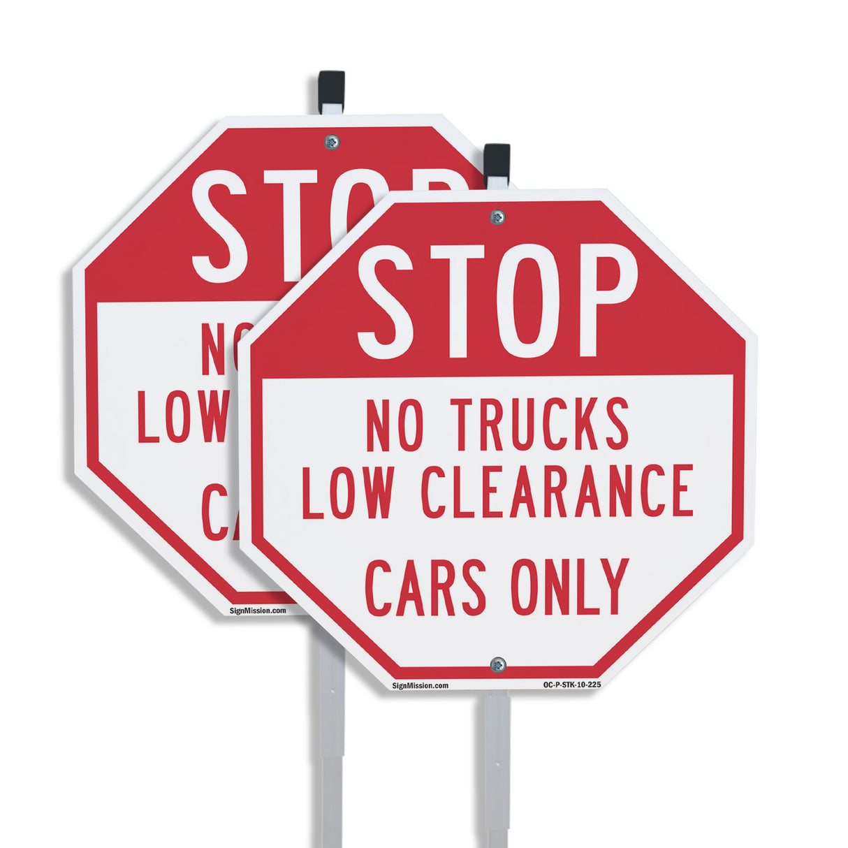 Stop No Trucks Low Clearance Cars Only