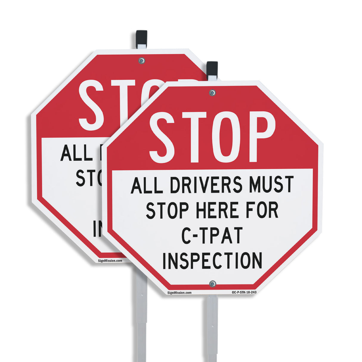 Stop All Drivers Must Stop Here For С-трат Inspection