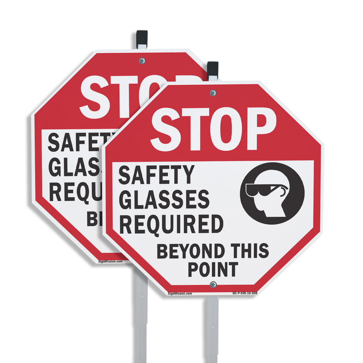 Stop Safety Glasses Required Beyond This Point