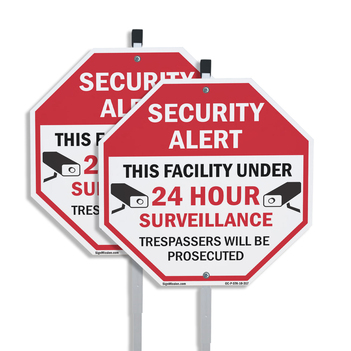 Security Alert This Facility Under 24 Hour Surveillance Trespassers Will Be Prosecuted