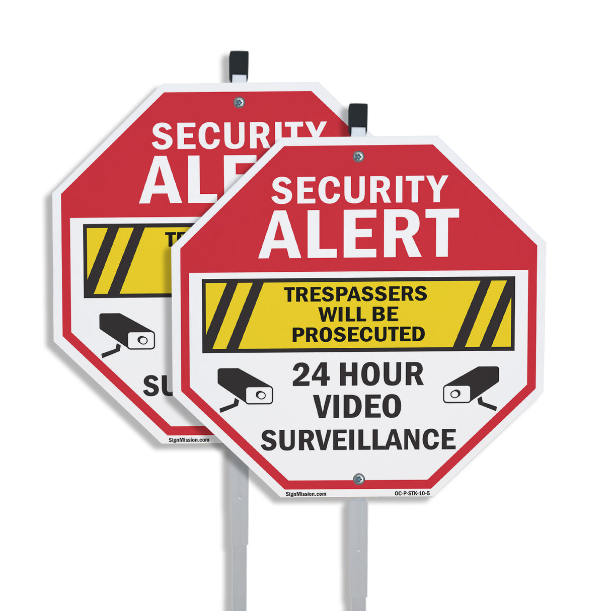Security Alert Trespassers Will Be Prosecuted 24 Hour Video Surveillance