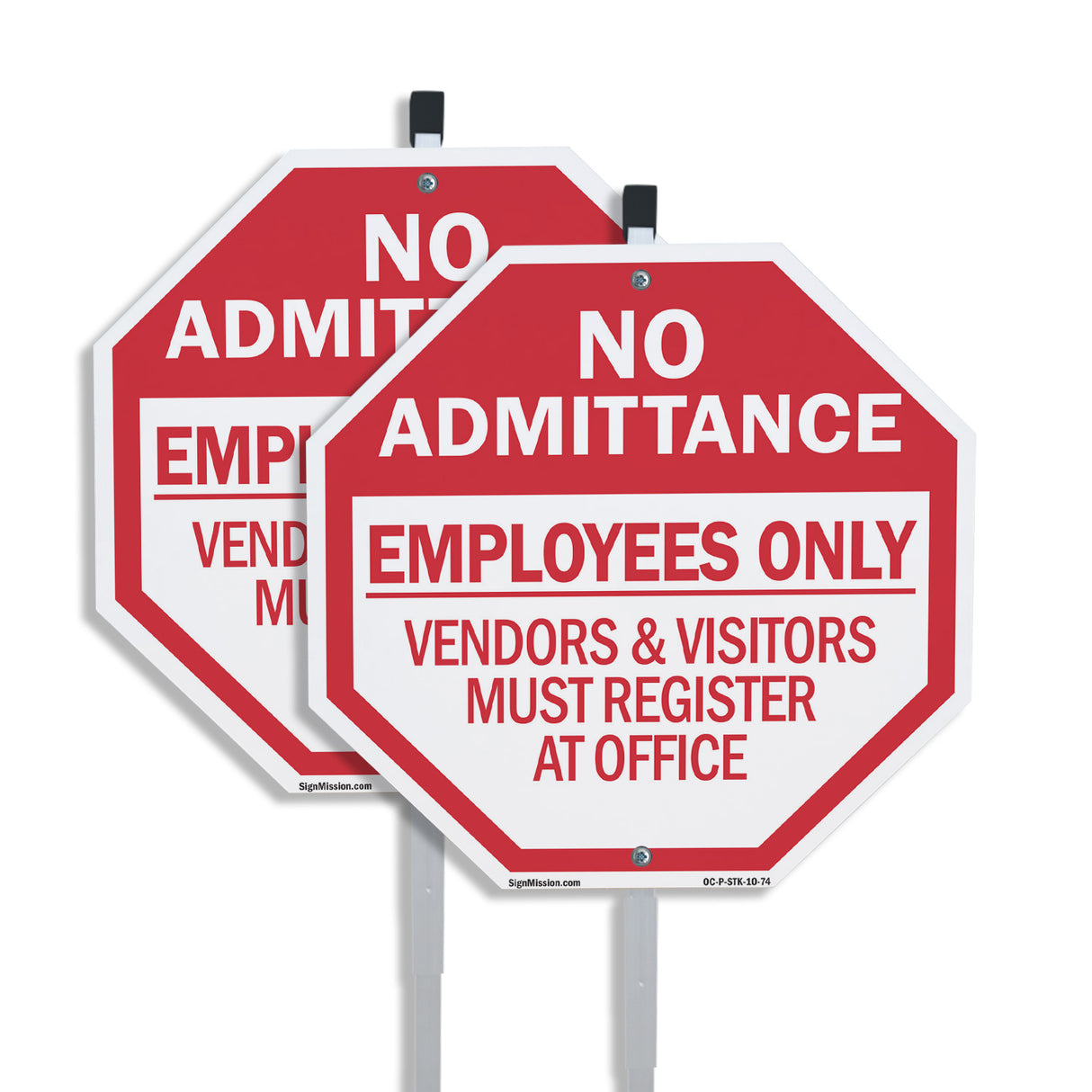 No Admittance Employees Only Vendors & Visitors Must Register at Office