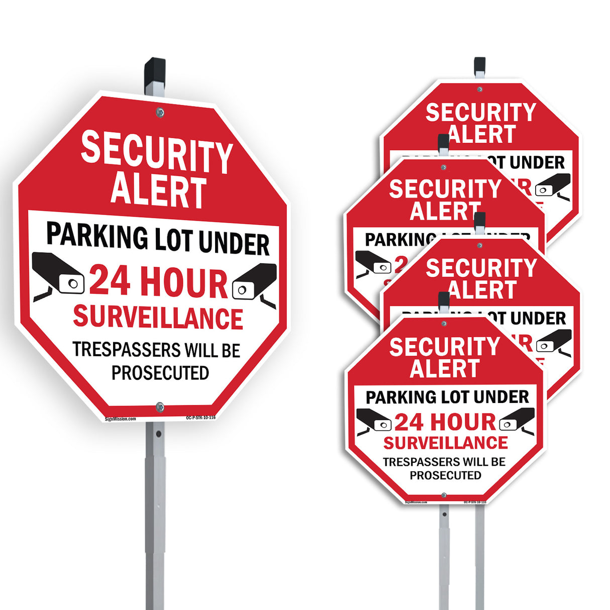 Security Alert Parking Lot Under 24 Hour Surveillance Trespassers Will Be Prosecuted