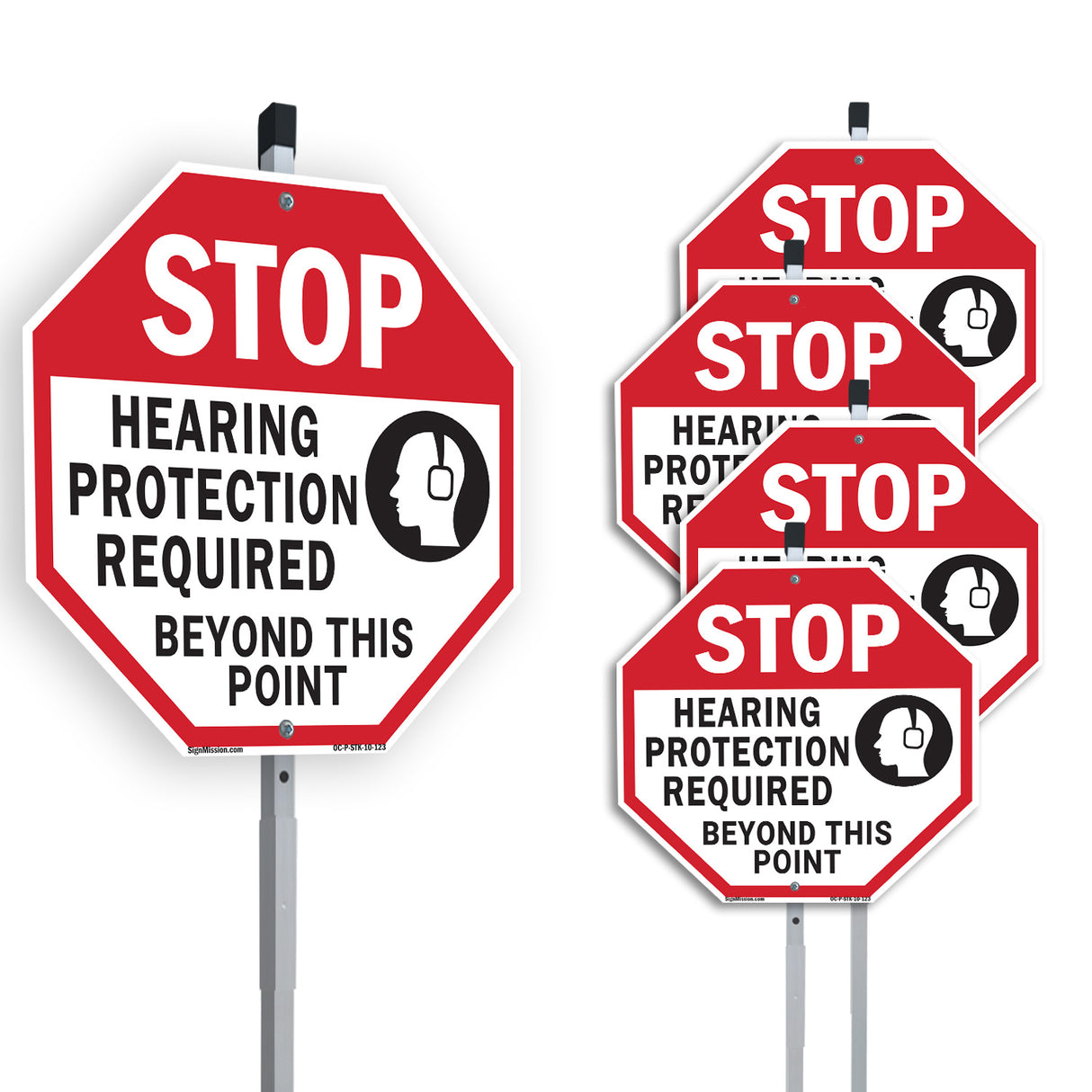 Stop Hearing Protection Required Beyond This Point