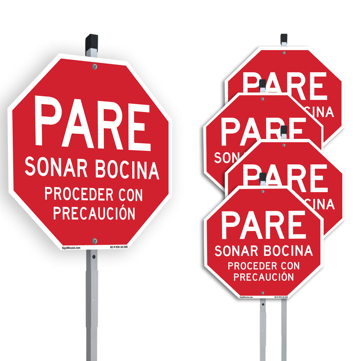 Pare Sonar Bocina Proceder Con Precaución
