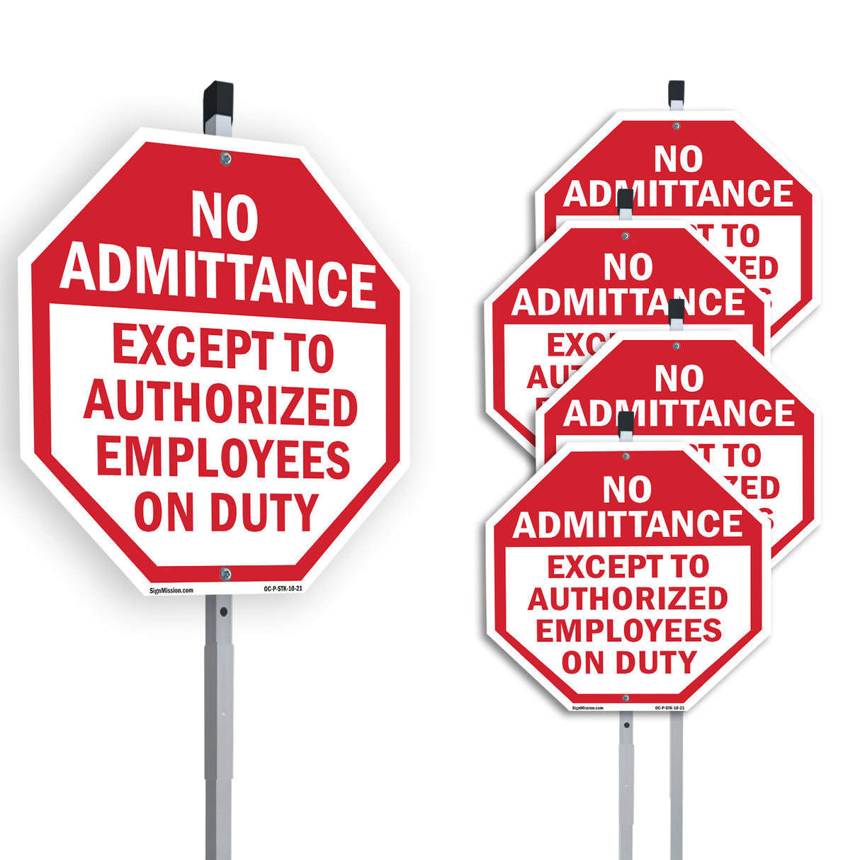 No Admittance Except to Authorized Employees on Duty