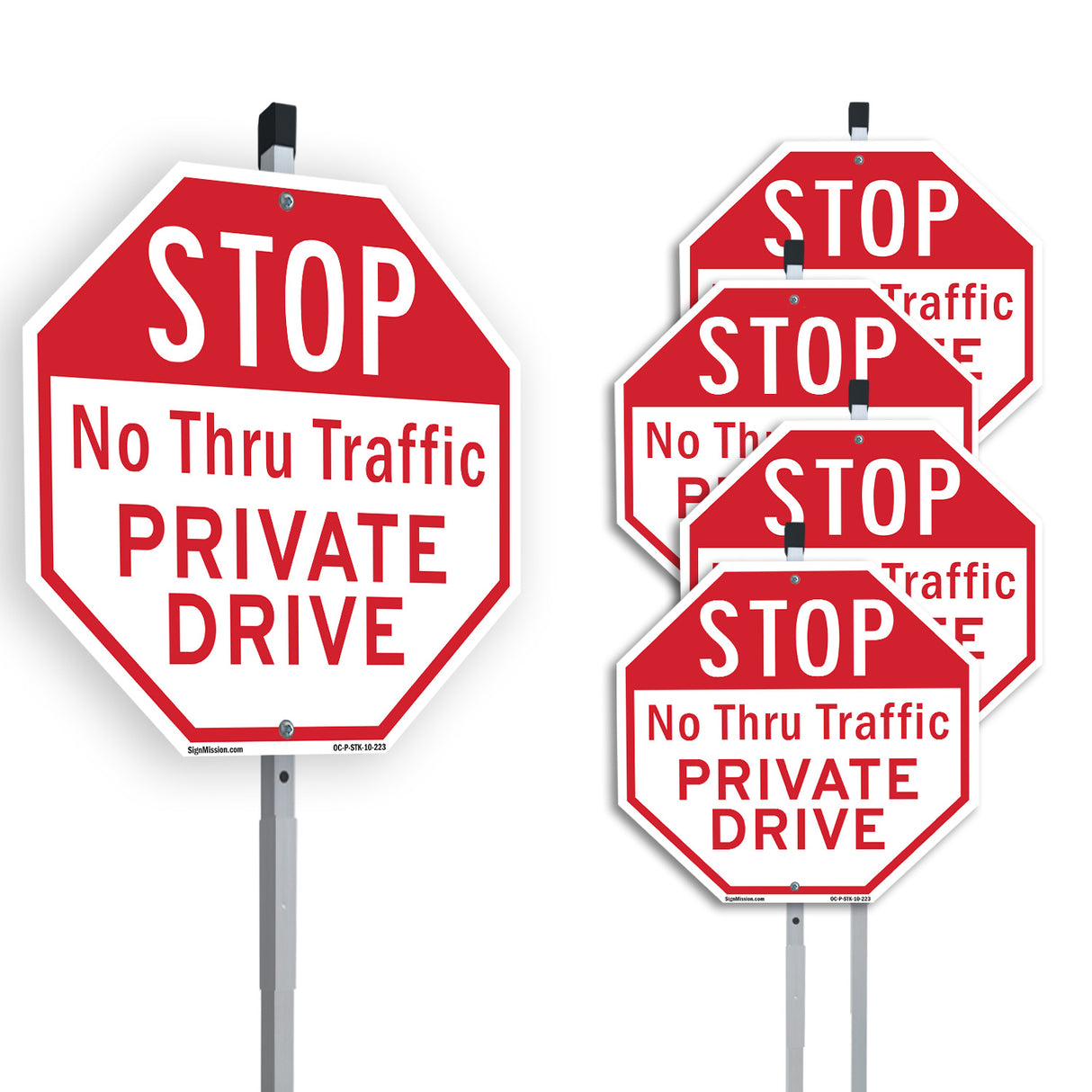 Stop No Thru Traffic Private Drive