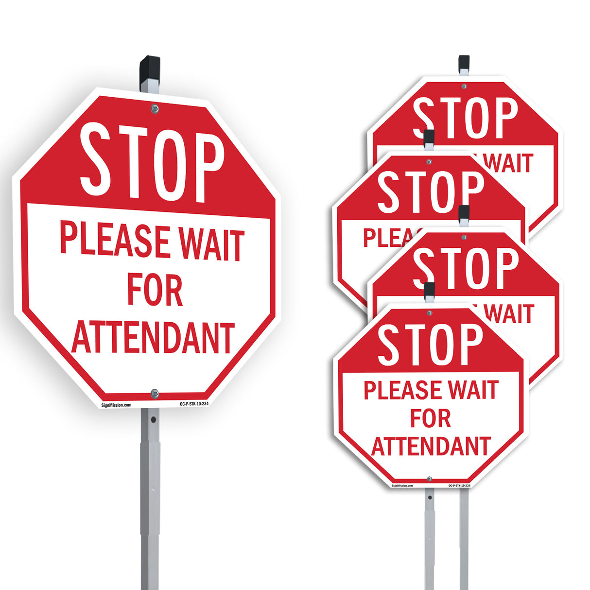 Stop Please Wait for Attendant