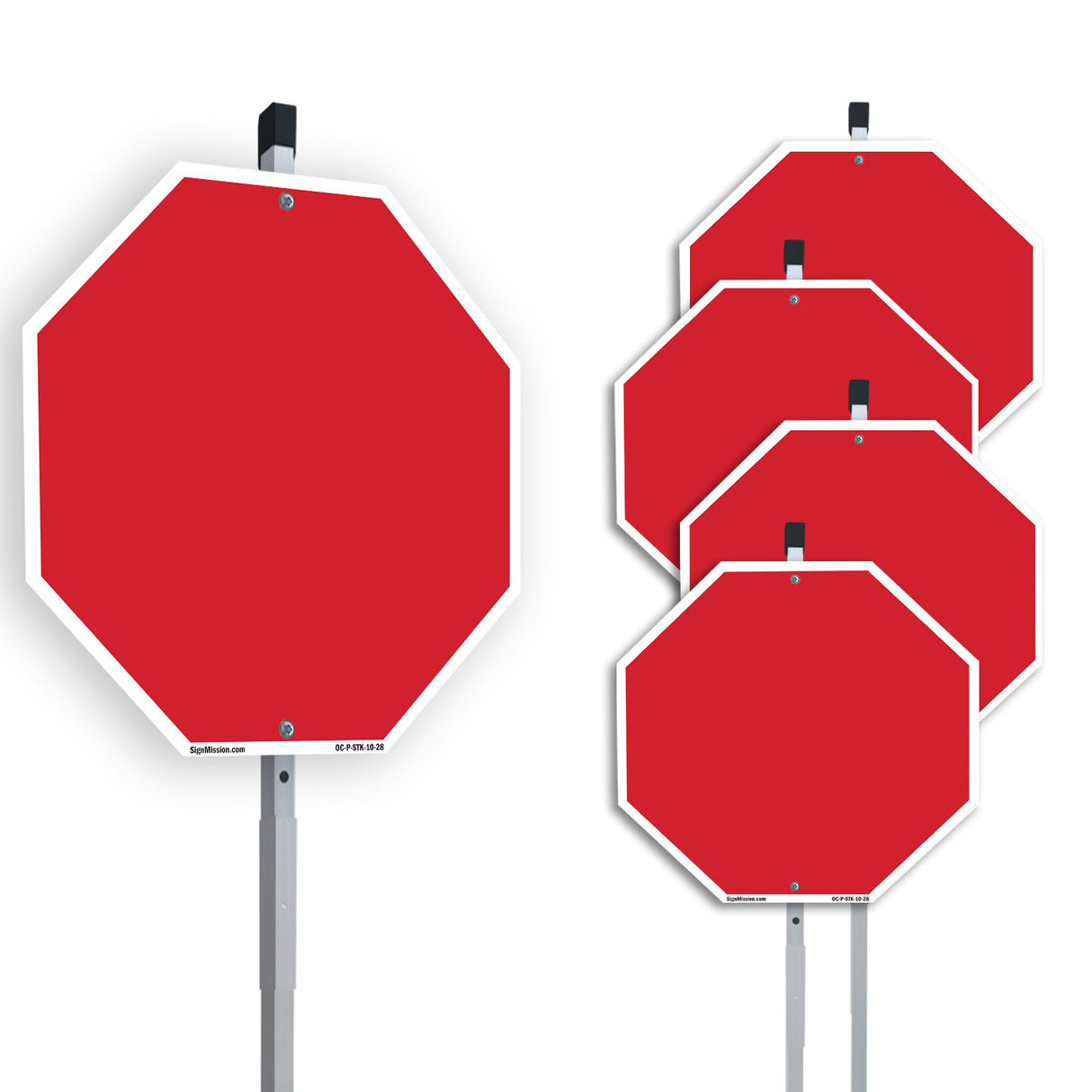 Blank Sign Red Background