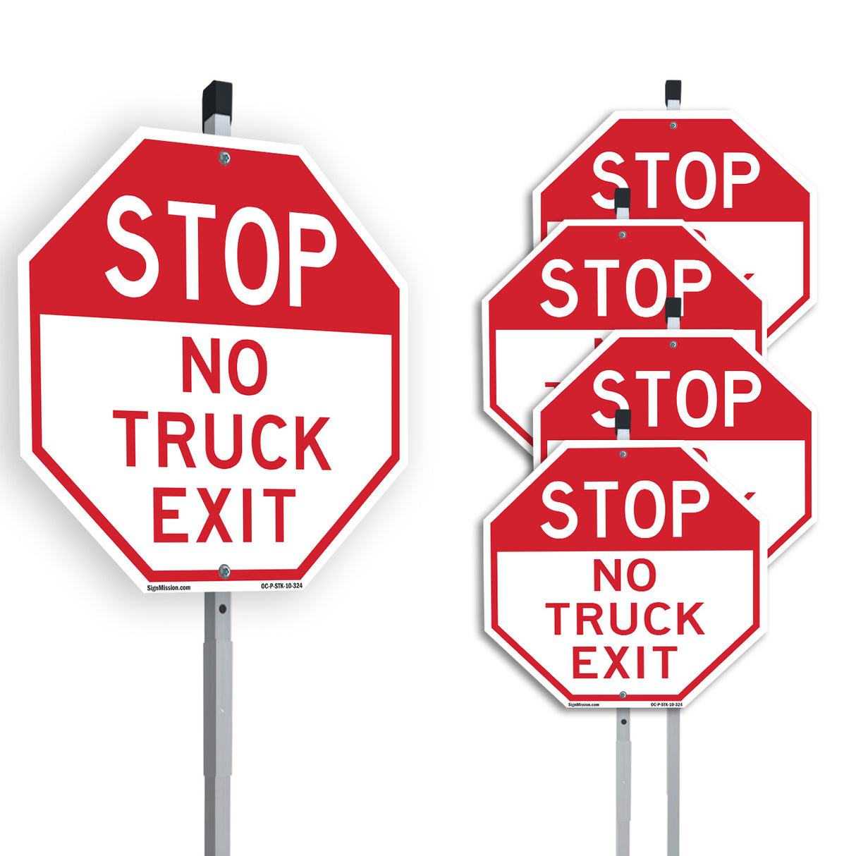 Stop No Truck Exit