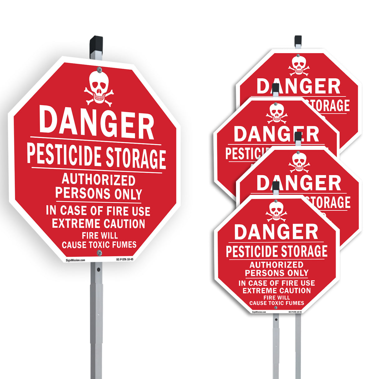 Danger Pesticide Storage Authorized Persons Only in Case of Fire Use Extreme Caution Fire Will Cause Toxic Fumes