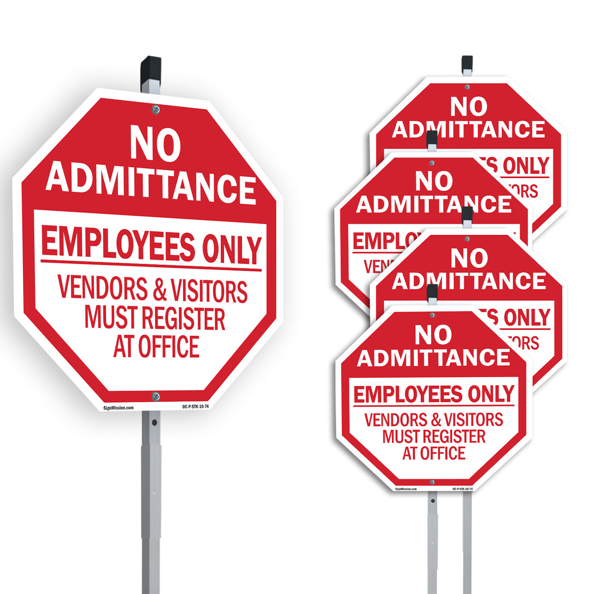 No Admittance Employees Only Vendors & Visitors Must Register at Office