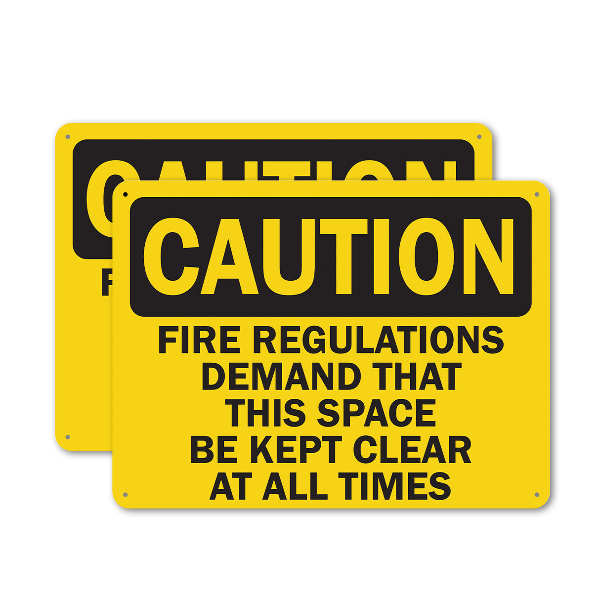 Fire Regulations Demand That This Space Be Kept Clear At All Times