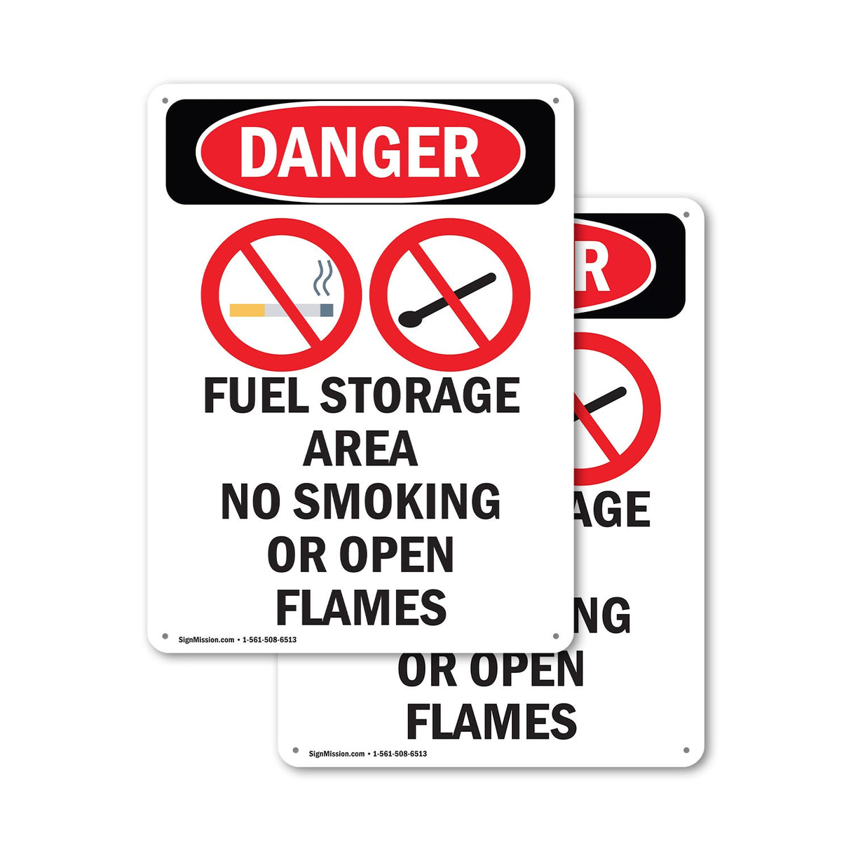 Fuel Storage Area No Smoking Or Open Flames