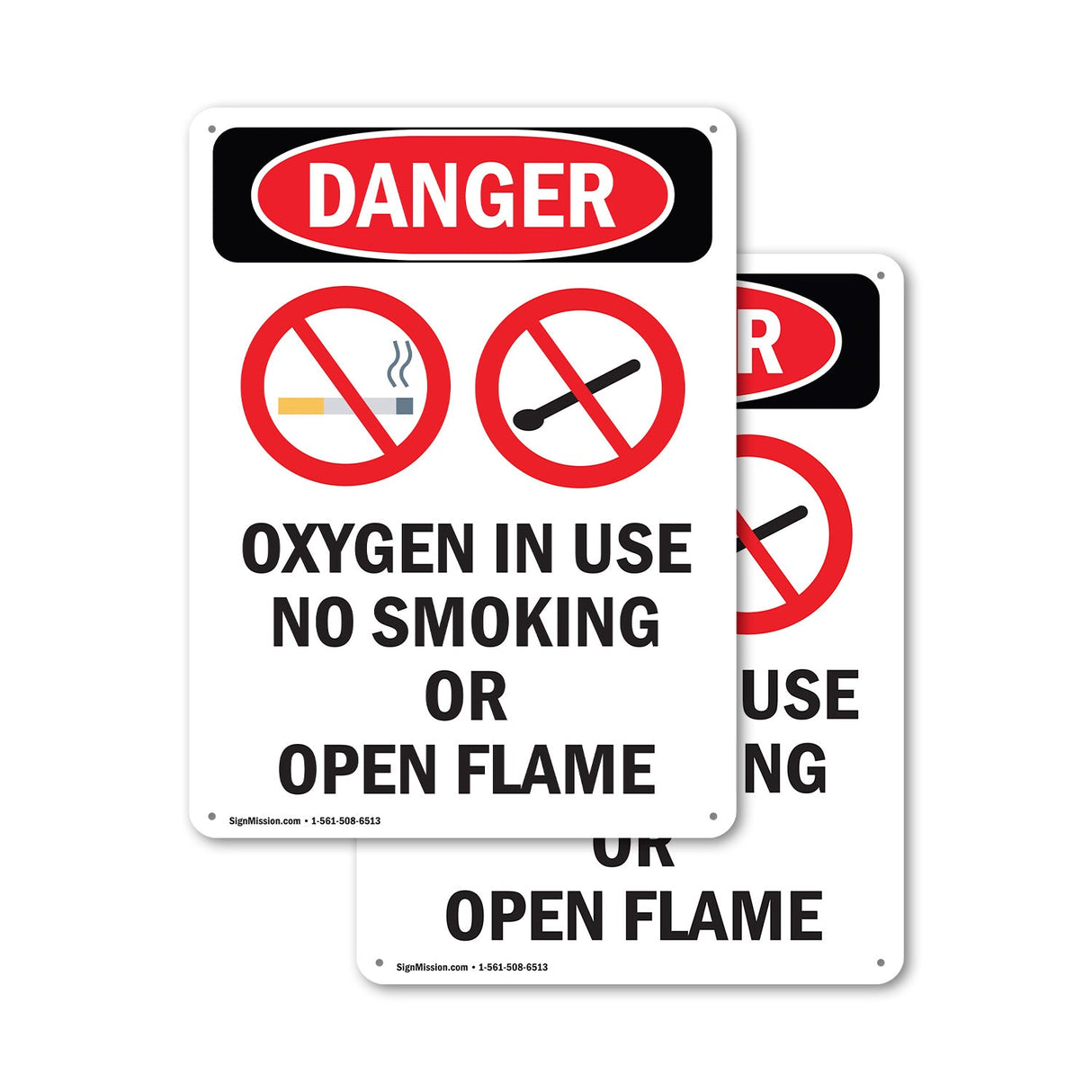 Oxygen In Use No Smoking Or Open Flame