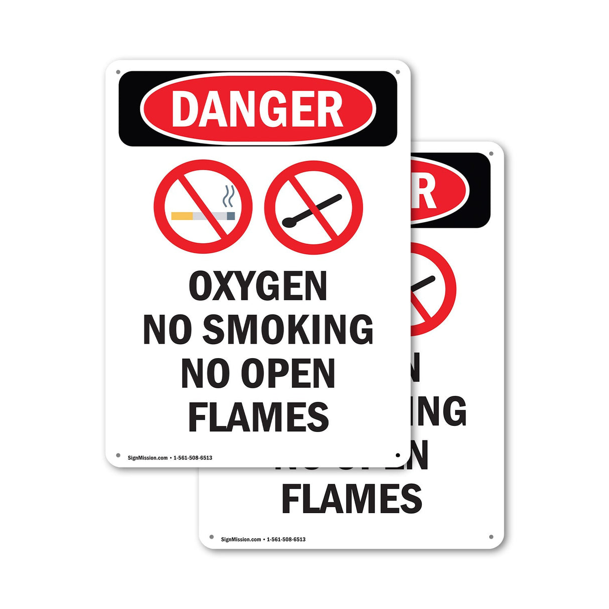 Oxygen No Smoking No Open Flames
