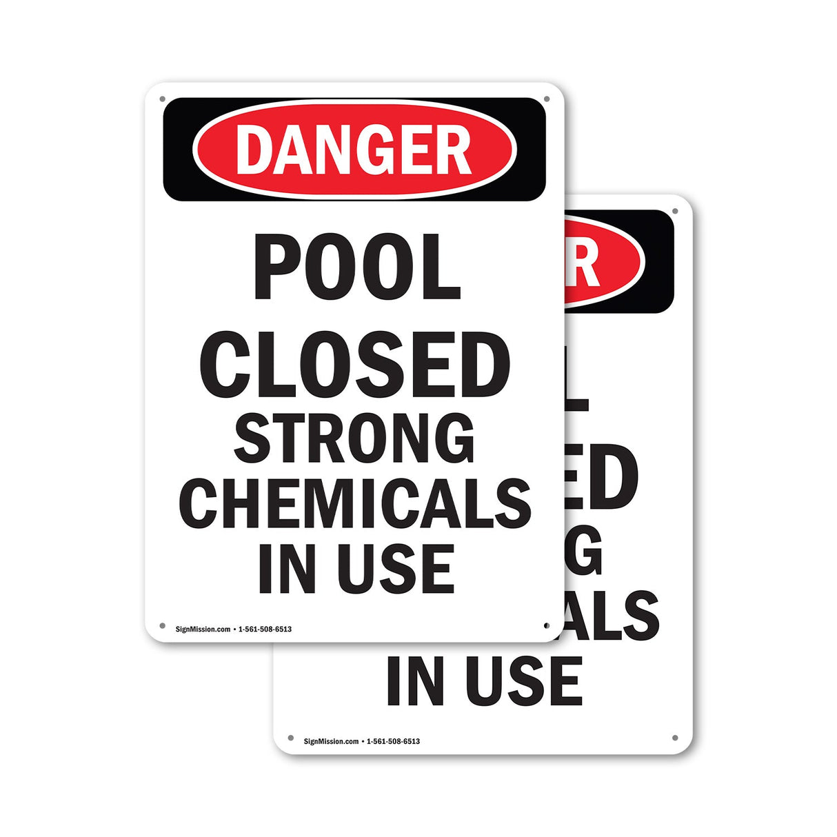 Pool Closed Strong Chemicals In Use