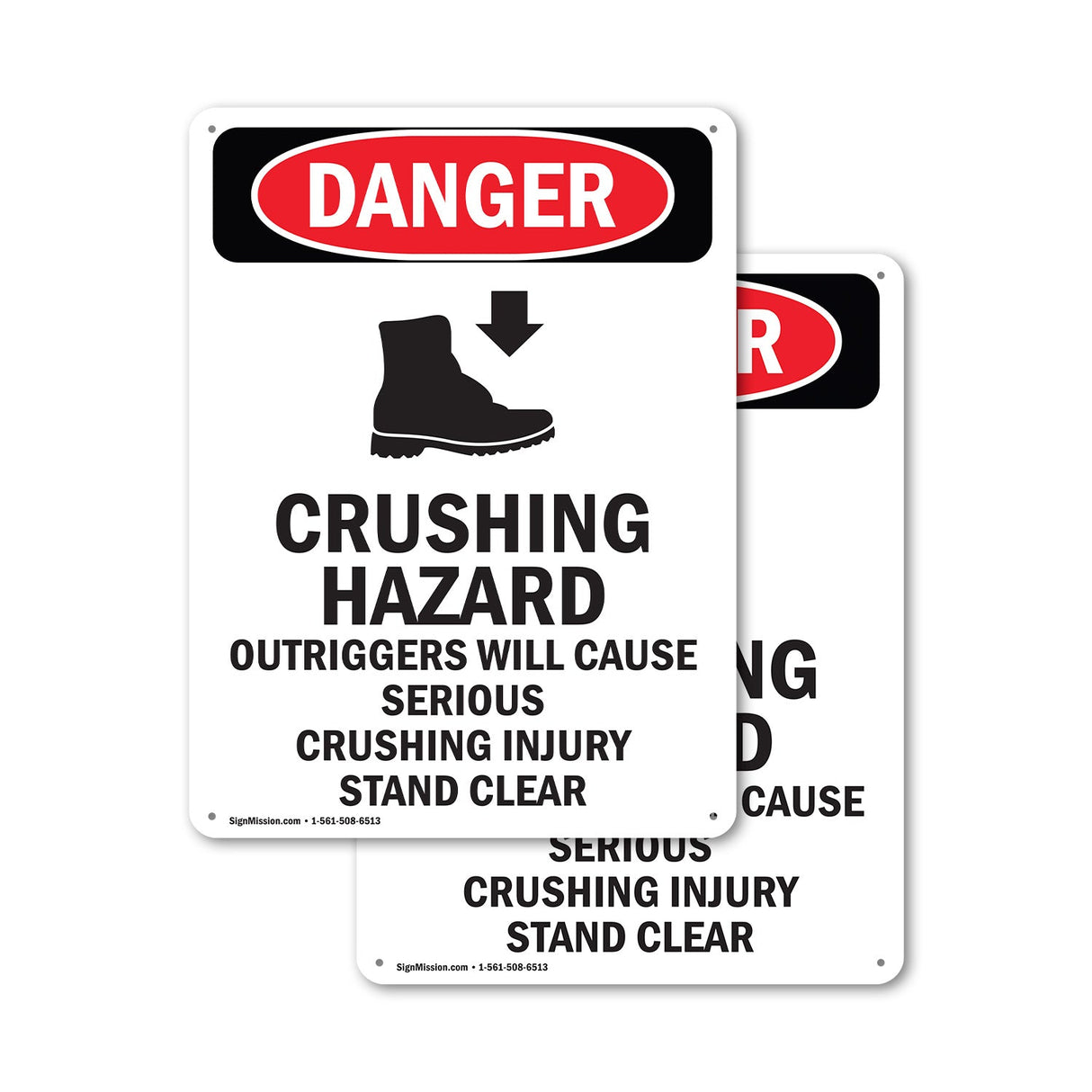 Crushing Hazard Outriggers Stand Clear