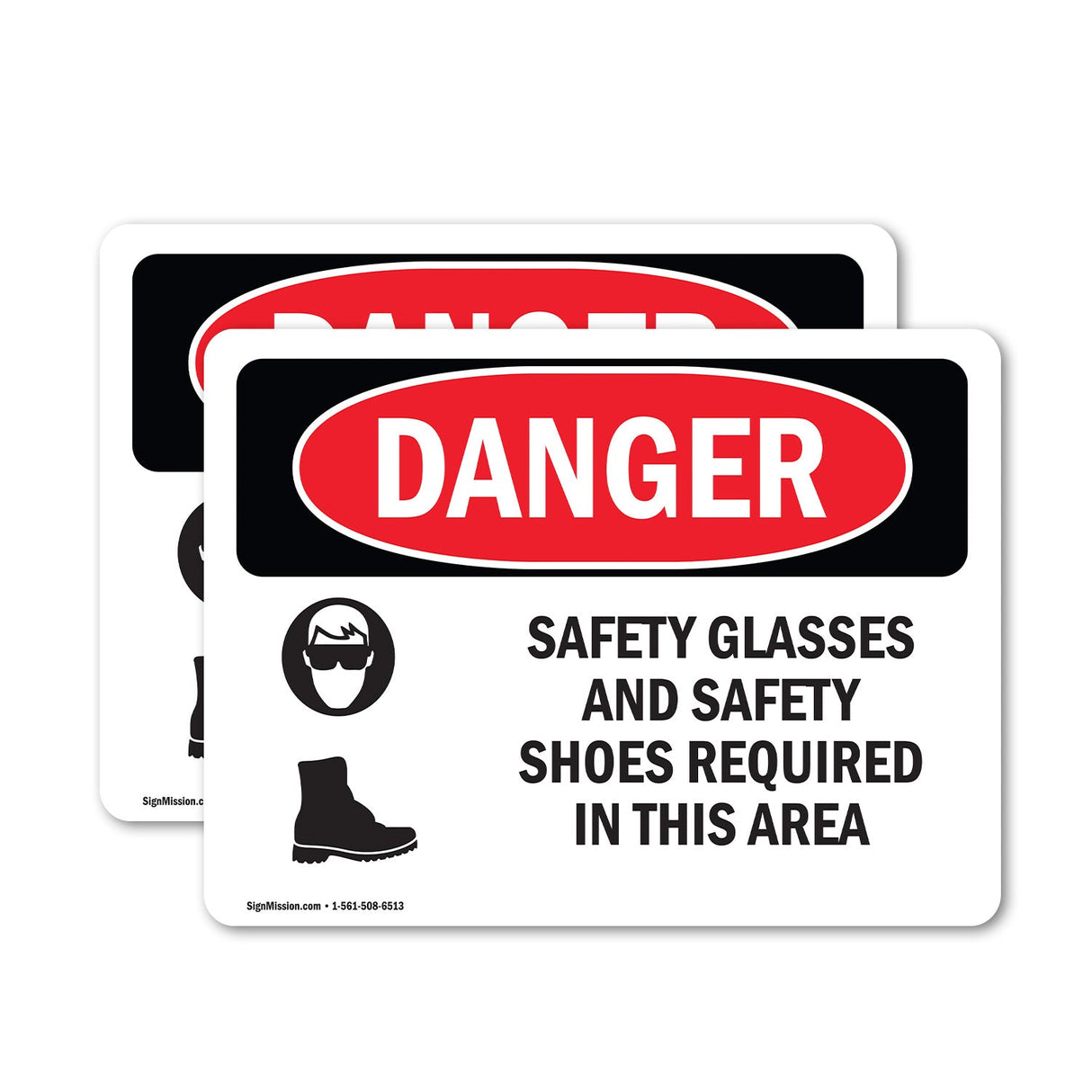 Safety Glasses And Safety Shoes Required