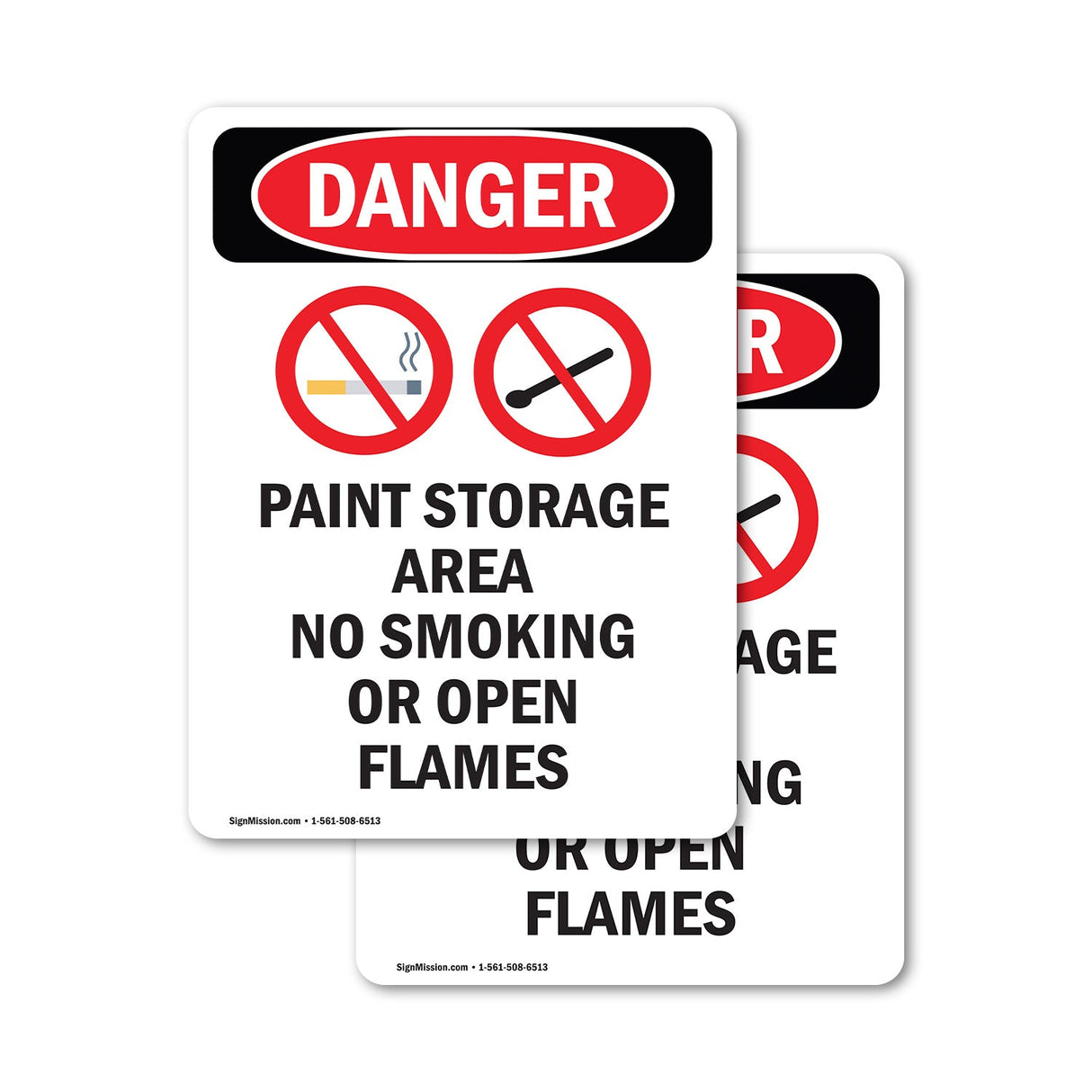 Paint Storage Area No Smoking Or Open Flames