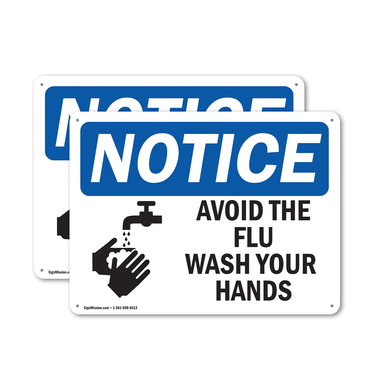 Avoid The Flu Wash Your Hands Sign