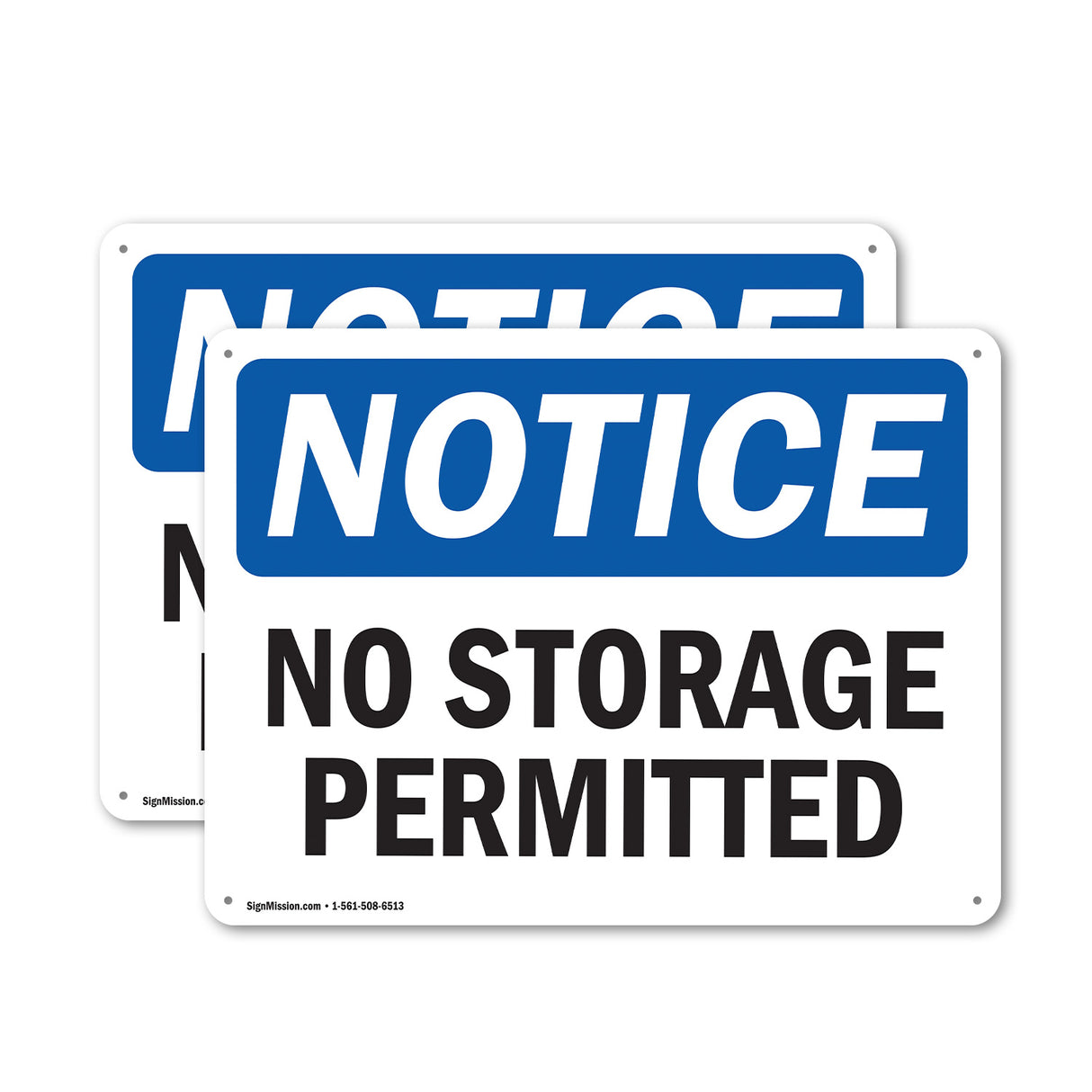 No Storage Permitted