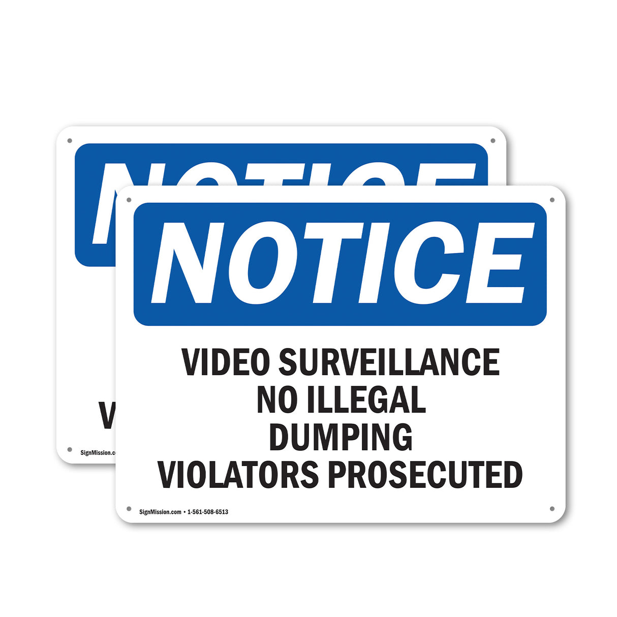 Video Surveillance No Illegal Dumping Violators