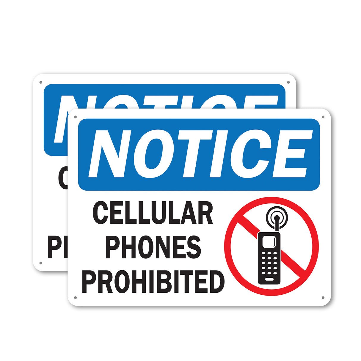 Cellular Phones Prohibited with Graphic