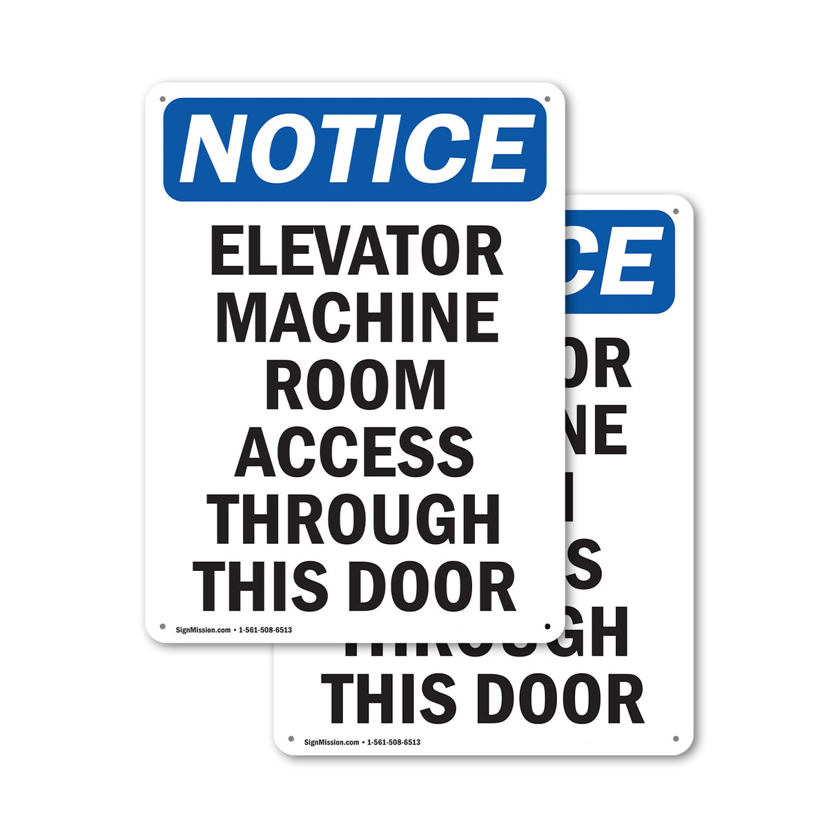 NOTICE Elevator Machine Room Access