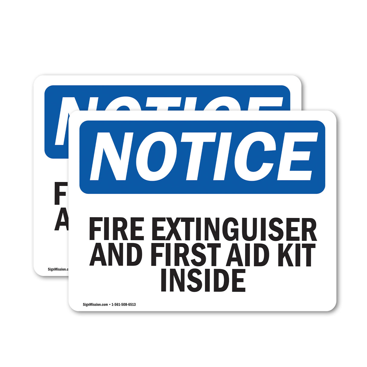 Fire Extinguisher And First Aid Kit Inside