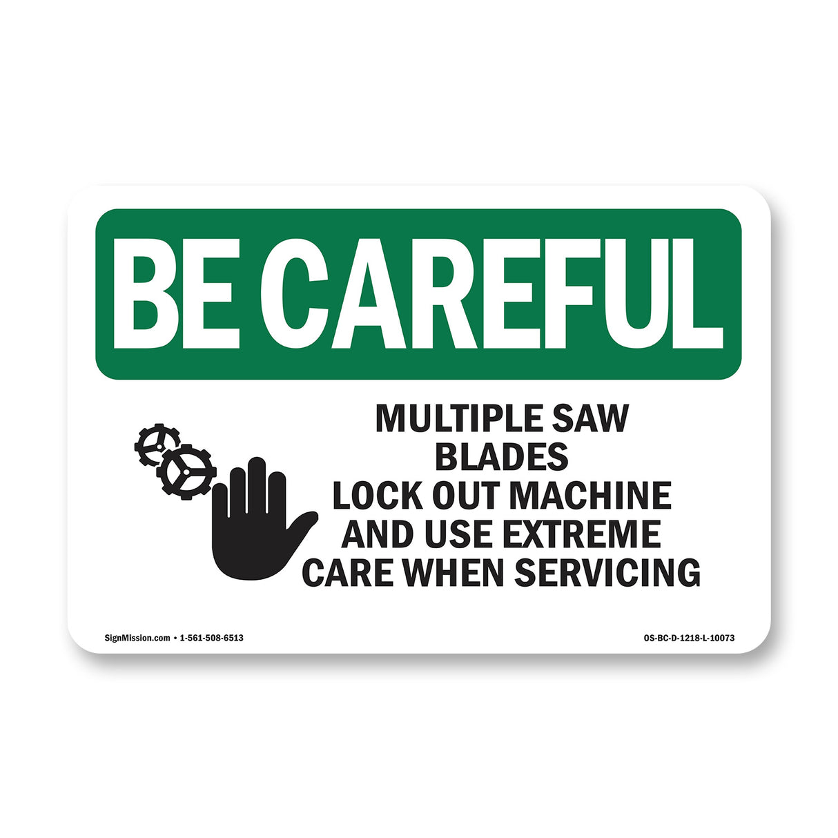 Multiple Saw Blades Lock Out With Symbol