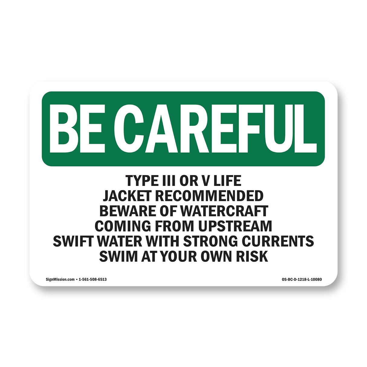 Type III Or V Life Jacket Recommended Beware