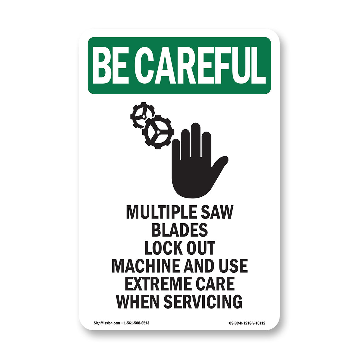 Multiple Saw Blades Lock Out With Symbol