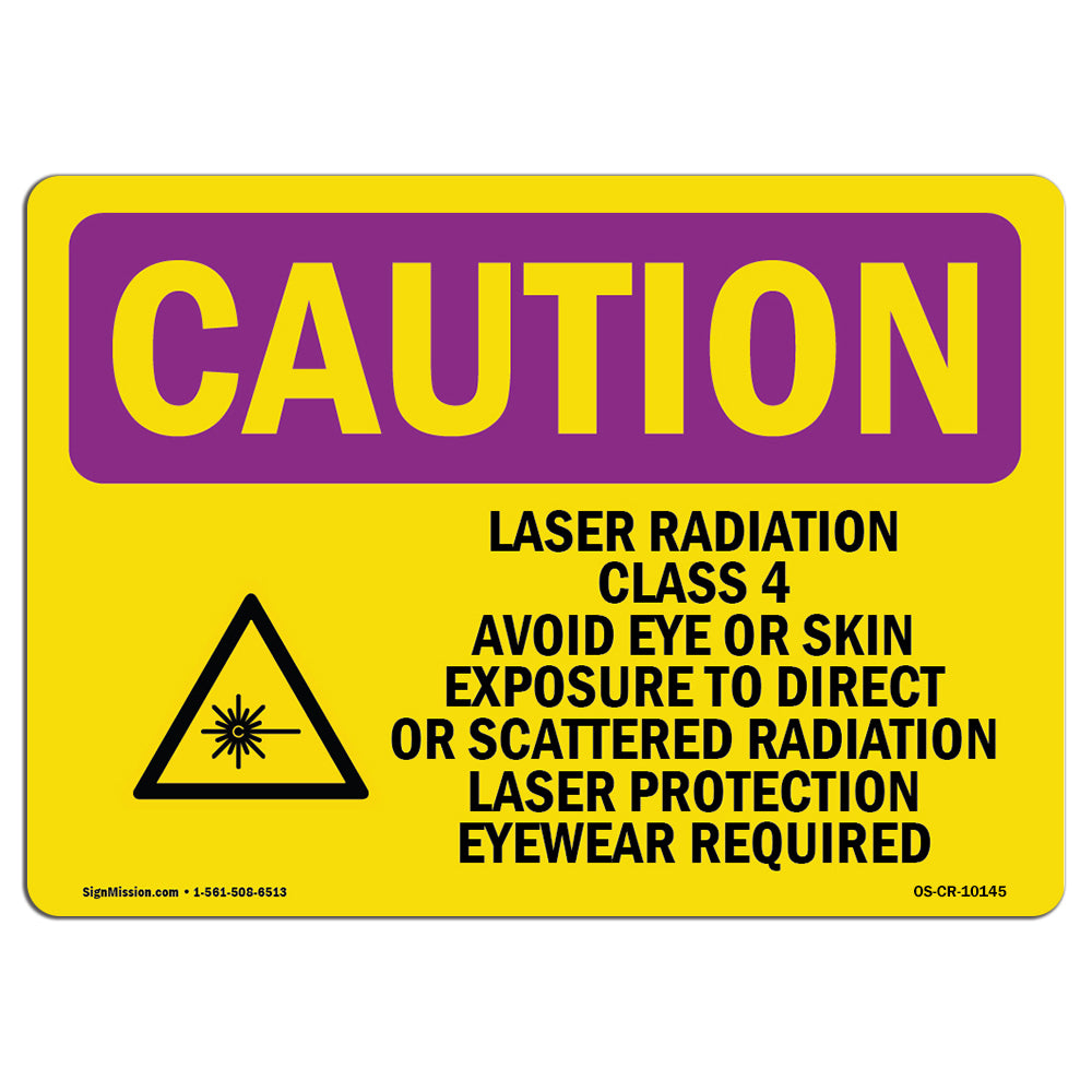 Laser Radiation Class 4 Avoid With Symbol