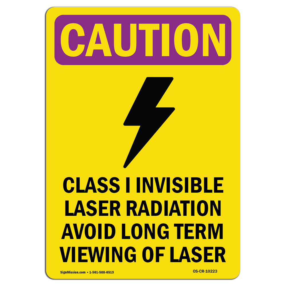Class I Invisible Laser Radiation With Symbol