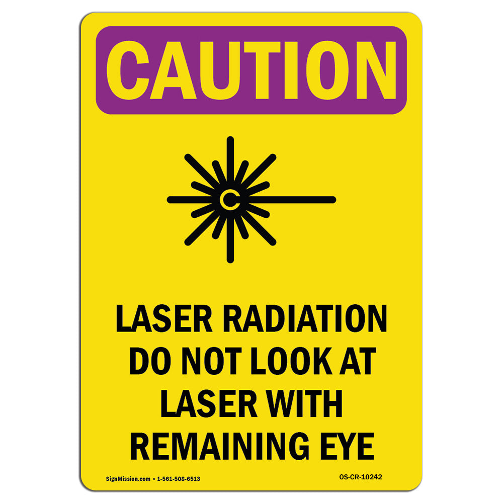 Laser Radiation Do Not Look With Symbol