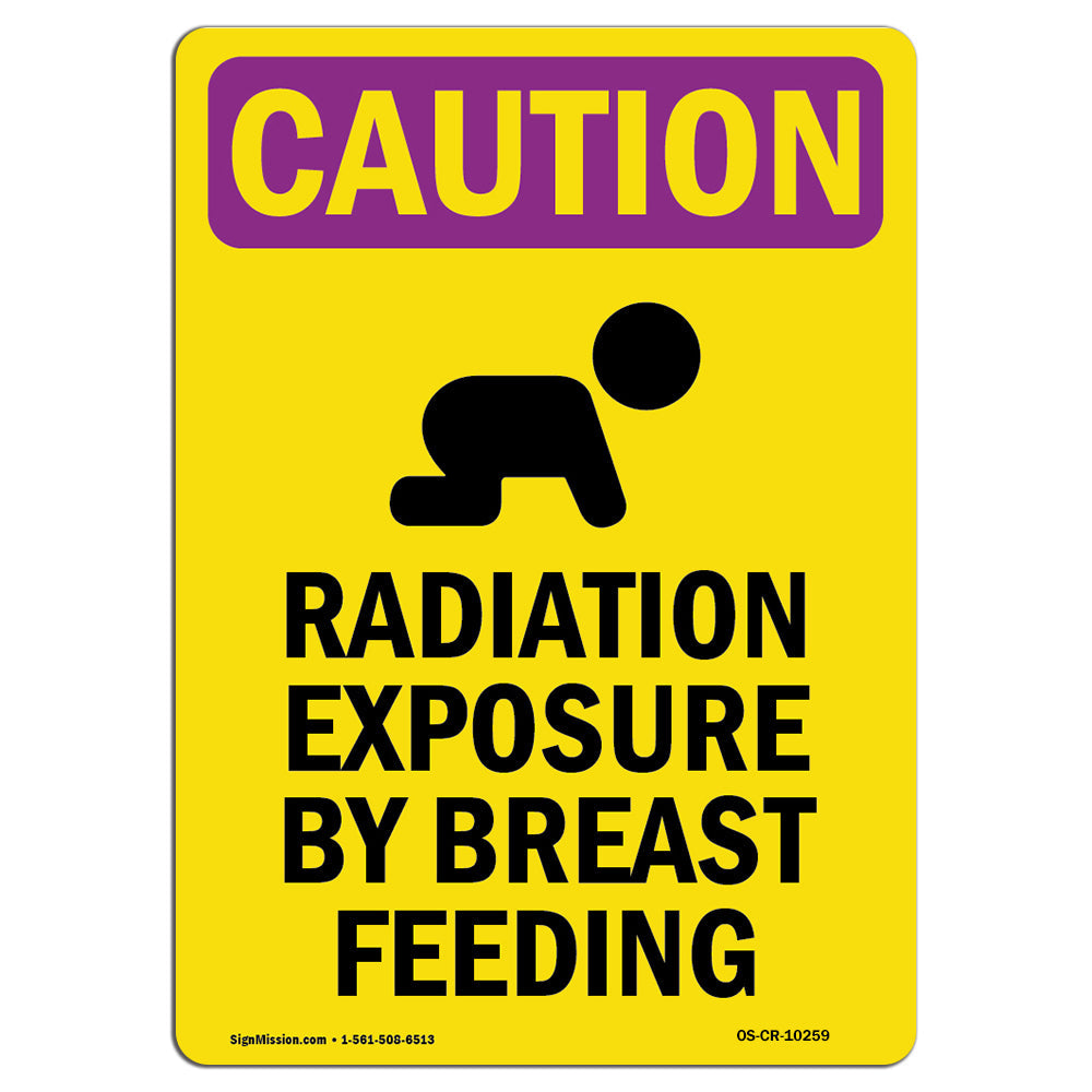 Radiation Exposure By Breast Feeding With Symbol