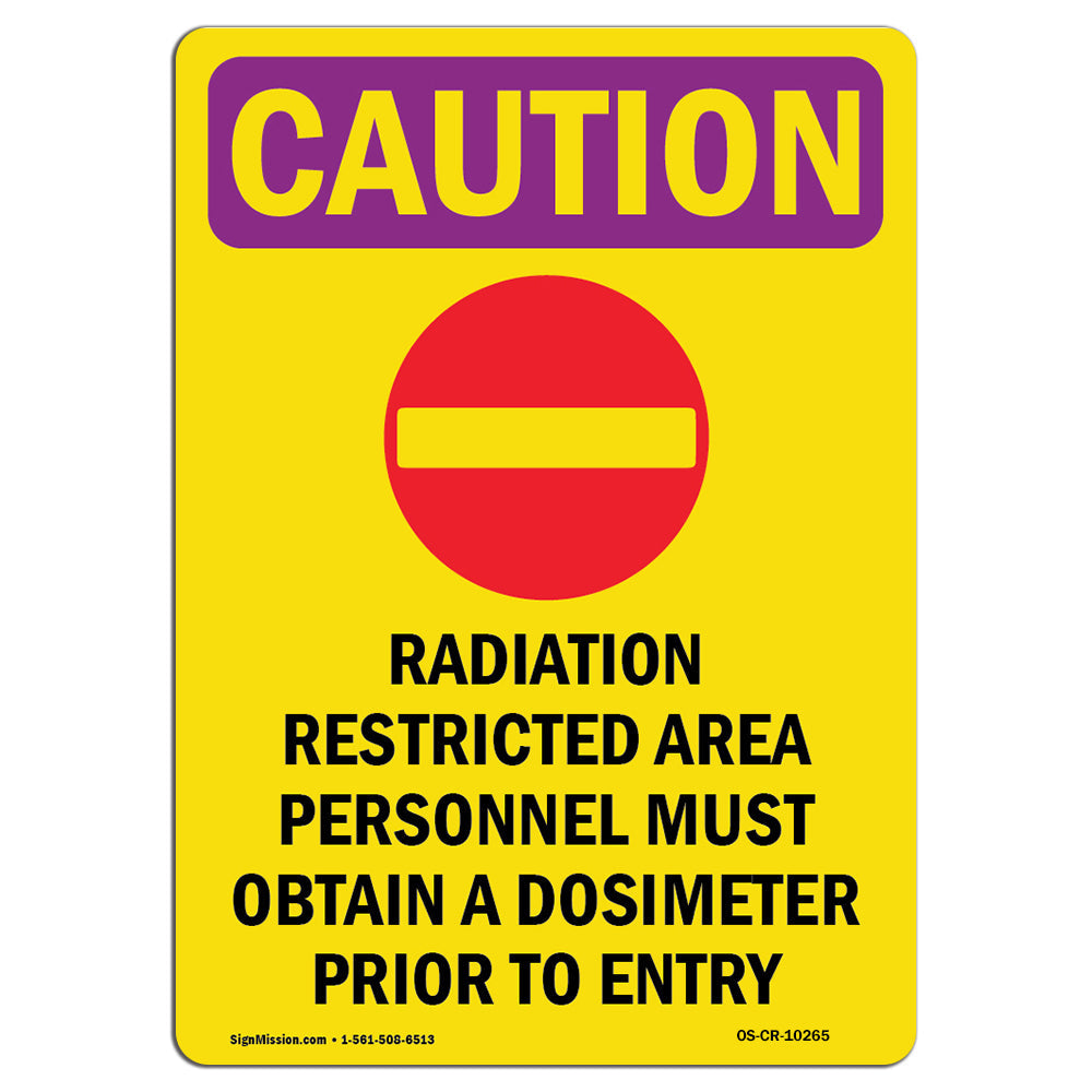 Radiation Restricted Area Personnel With Symbol