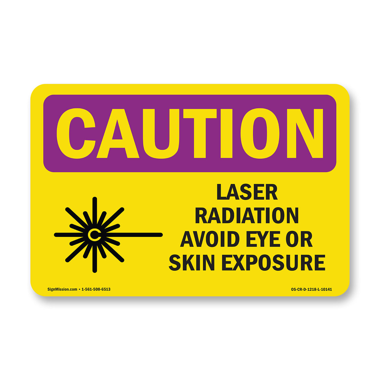 Laser Radiation Avoid Eye Or With Symbol