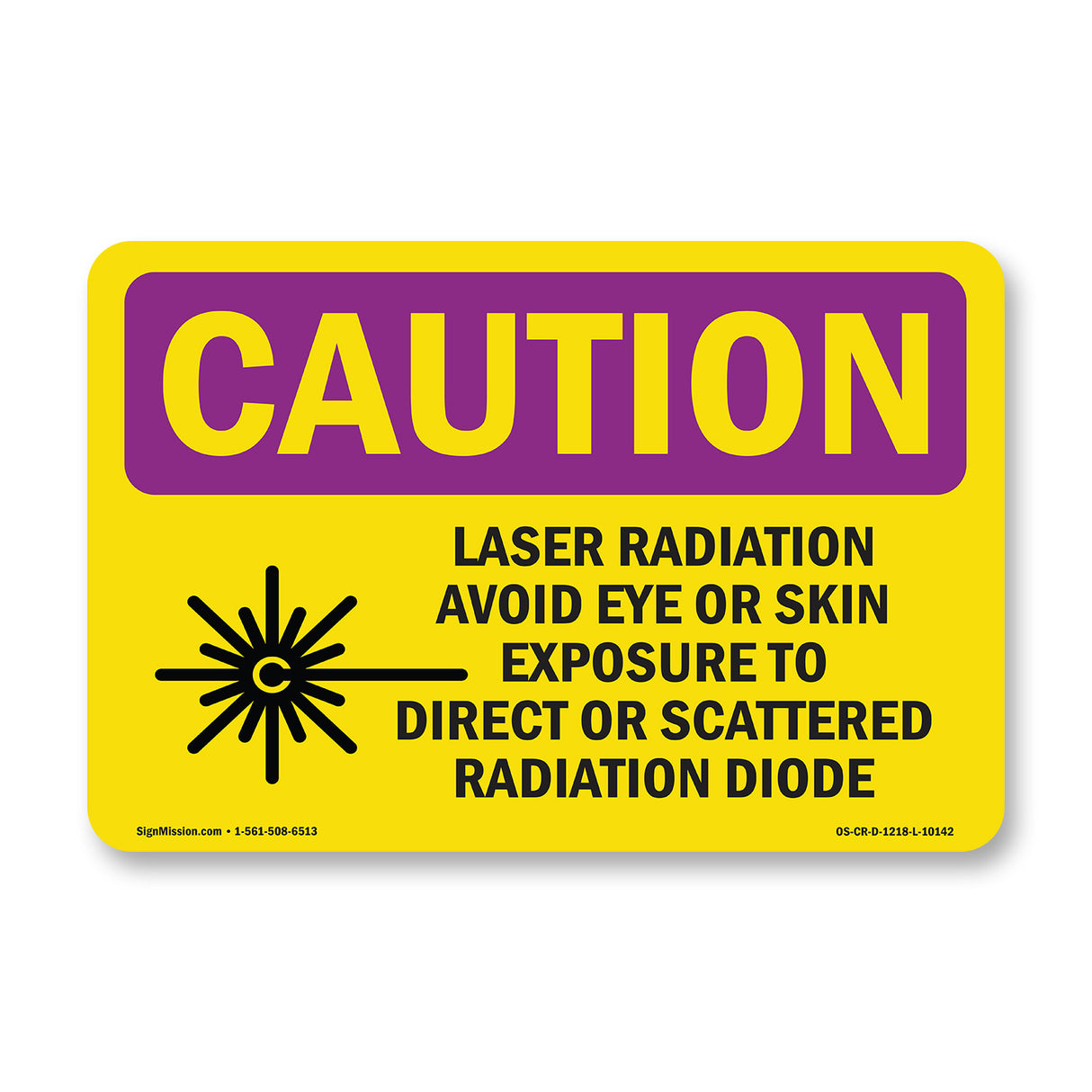 Laser Radiation Avoid Eye Or With Symbol